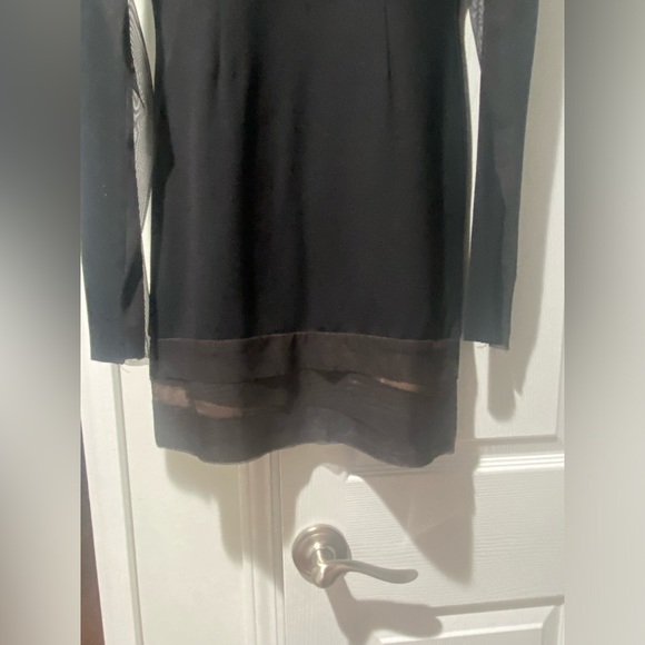 BCBGMaxAzria Bodycon Dress With Mesh Detailing Size: Small - Picture 7 of 9